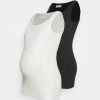 MAMALICIOUS MLLEA NELL TANK 2 PACK - Débardeur - Black/packed Show White
