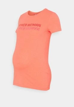 MAMALICIOUS MLMIA - T-shirt Imprimé - Sugar Coral Melange