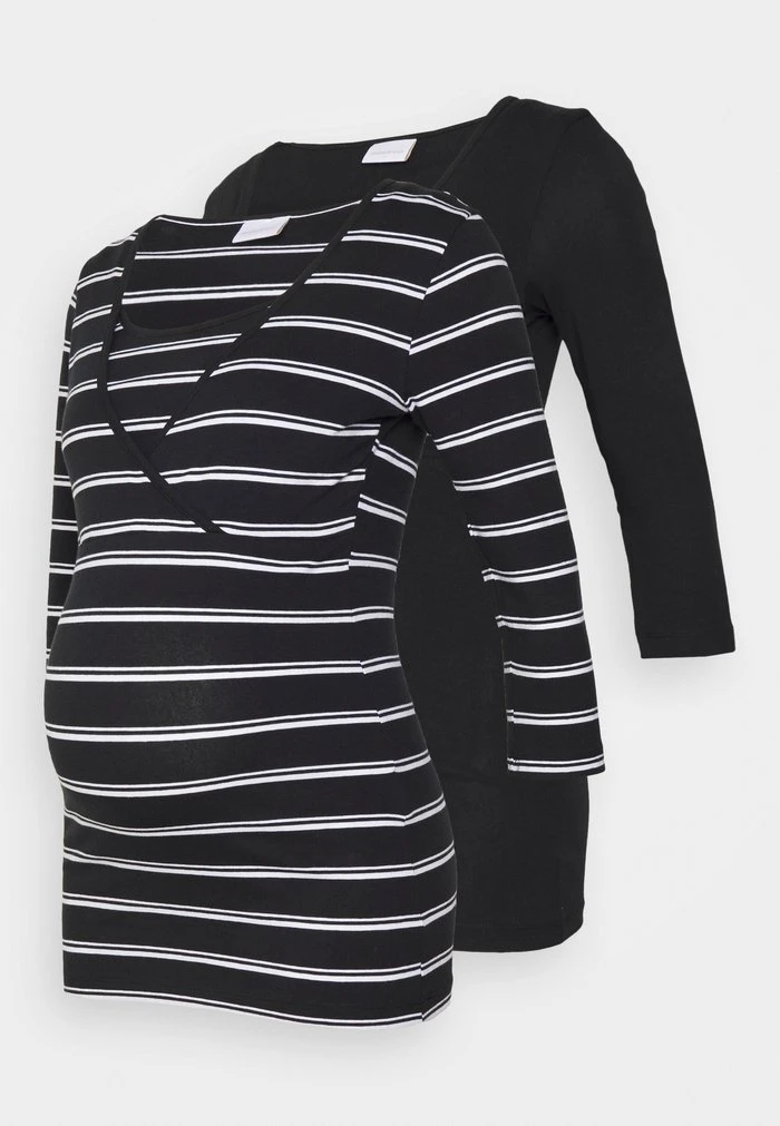 MAMALICIOUS MLLEA TESS MIX 2 PACK - T-shirt à Manches Longues - Black – Image 6