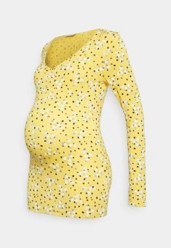 MAMALICIOUS MLHILDE - T-shirt à Manches Longues - Misted Yellow