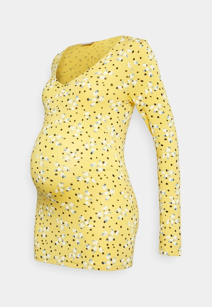 MAMALICIOUS MLHILDE - T-shirt à Manches Longues - Misted Yellow