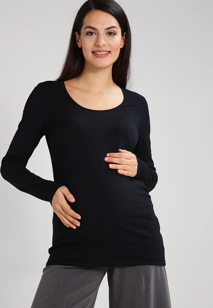 MAMALICIOUS MLLEA 2 PACK - T-shirt à Manches Longues - Black