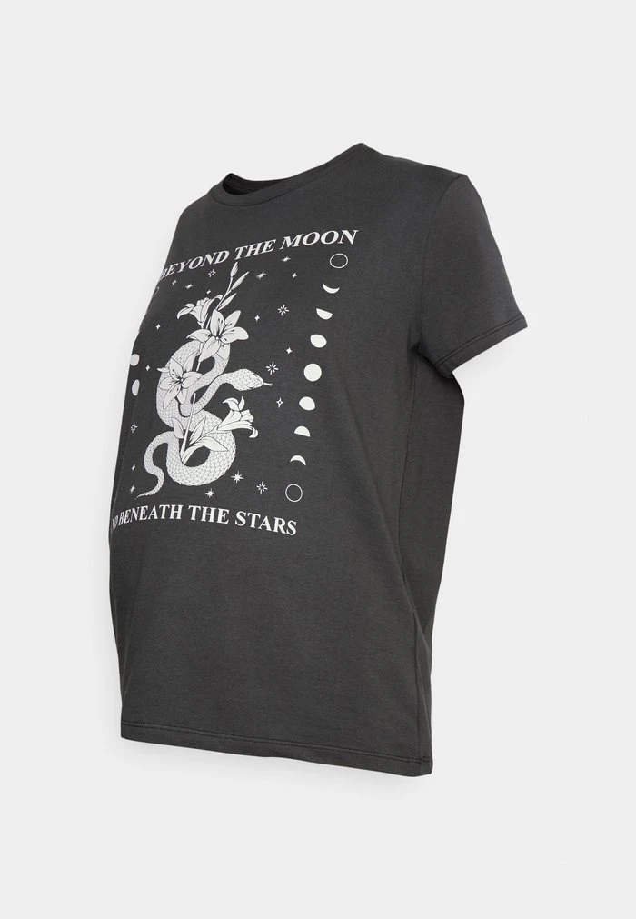 MAMALICIOUS MLEDI TEE - T-shirt Imprimé - Dark Grey – Image 5