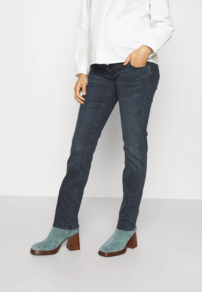 MAMALICIOUS MLEASTON - Jean Droit - Dark Blue Denim