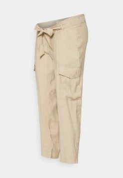 MAMALICIOUS MLBENITA 7/8 WOVEN PANTS - Pantalon Cargo - Beige