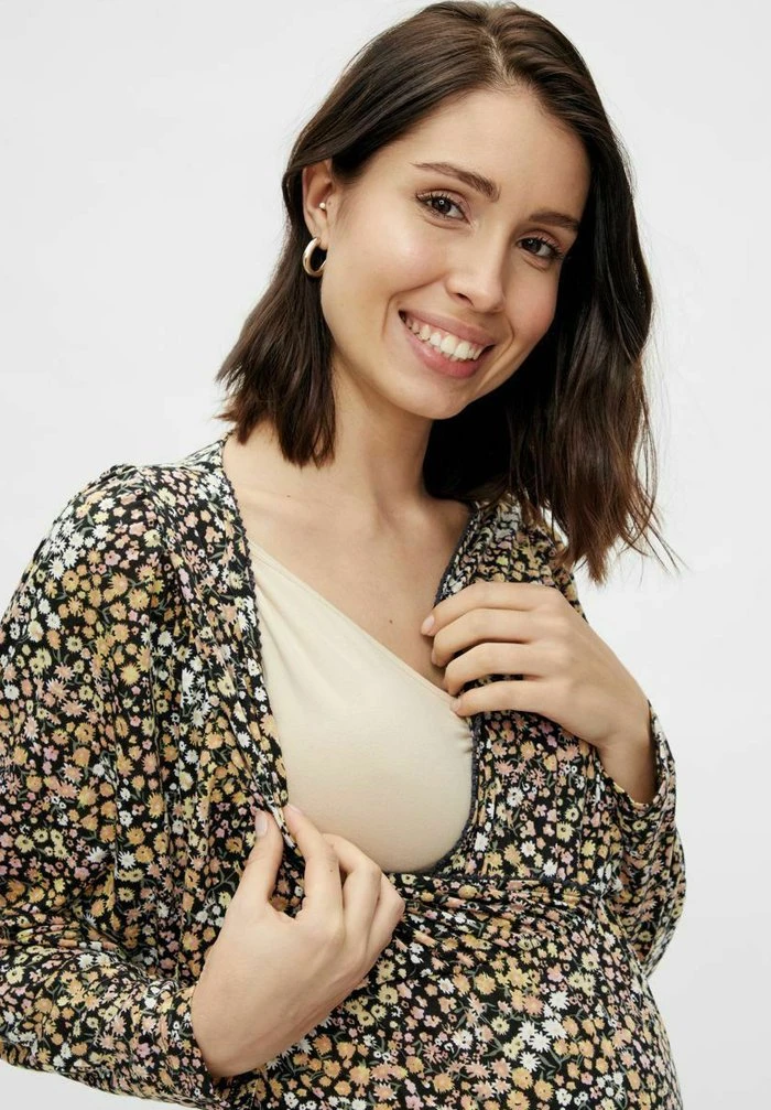 MAMALICIOUS T-shirt à Manches Longues - India Ink – Image 4