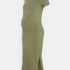 MAMALICIOUS MLSANNI MIDI DRESS - Robe En Jersey - Dusty Olive