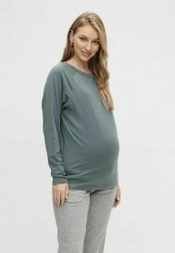 MAMALICIOUS MLHELLO - T-shirt à Manches Longues - Balsam Green