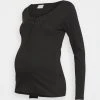 MAMALICIOUS MLNILA LIA - T-shirt à Manches Longues - Black