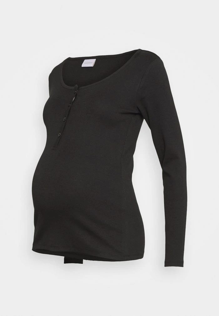 MAMALICIOUS MLNILA LIA - T-shirt à Manches Longues - Black