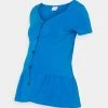 MAMALICIOUS NURSING - T-shirt Imprimé - Blue Aster