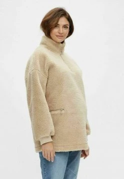MAMALICIOUS PCMELSA - Sweat Polaire - Warm Sand