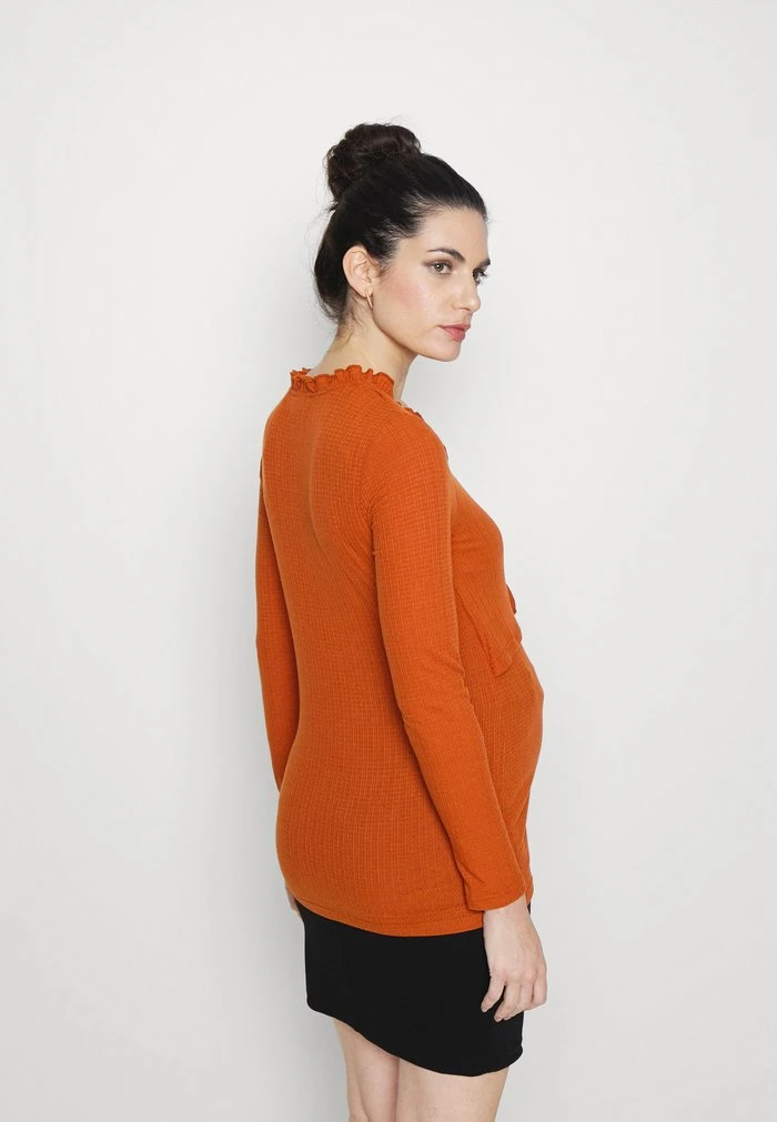 MAMALICIOUS NURSING MLLEDA JUNE - T-shirt à Manches Longues - Umber – Image 3