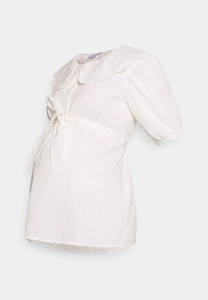 MAMALICIOUS MLTORA SCALLOP - Blouse - White