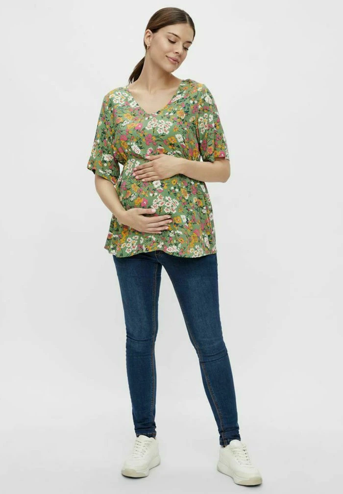 MAMALICIOUS UMSTANDS MLNEWLEVETTA - Blouse - Turf Green – Image 2