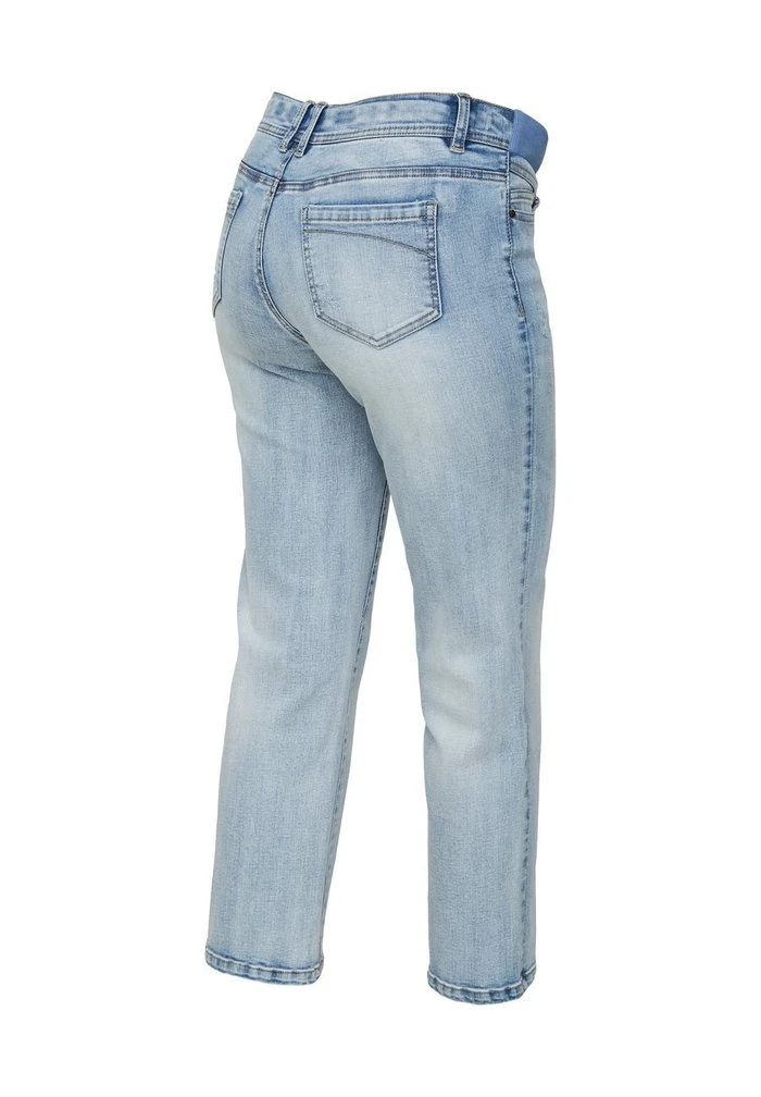 MAMALICIOUS UMSTANDSJEANS CROPPED MOM FIT - Jean Droit - Light Blue Denim – Image 7