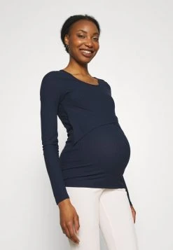 MAMALICIOUS MLCARMA JUNE - T-shirt à Manches Longues - Navy Blazer