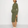 MAMALICIOUS NURSING MLSALOME LIA MIDI DRESS - Robe Pull - Dusty Olive