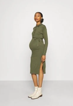 MAMALICIOUS NURSING MLSALOME LIA MIDI DRESS - Robe Pull - Dusty Olive