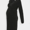 MAMALICIOUS MLJENNI TESS DRESS - Robe En Jersey - Black/silver Glitter