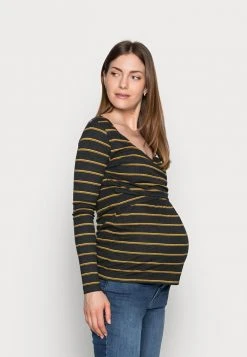 MAMALICIOUS NURSING - T-shirt à Manches Longues - Dark Grey Melange/autumn Blaze