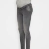 MAMALICIOUS MLSAVANNA - Jean Slim - Medium Grey Denim