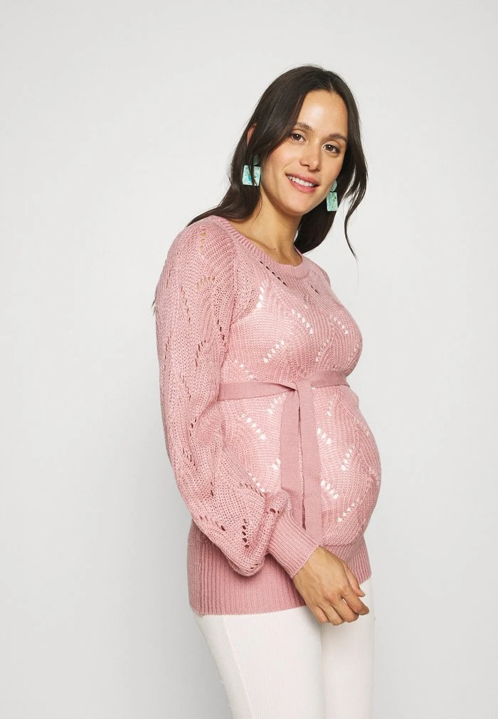 MAMALICIOUS MLANNA - Pullover - Pale Mauve Melange