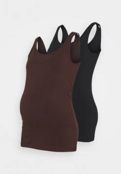 MAMALICIOUS 2 PACK - Débardeur - Black/coffee