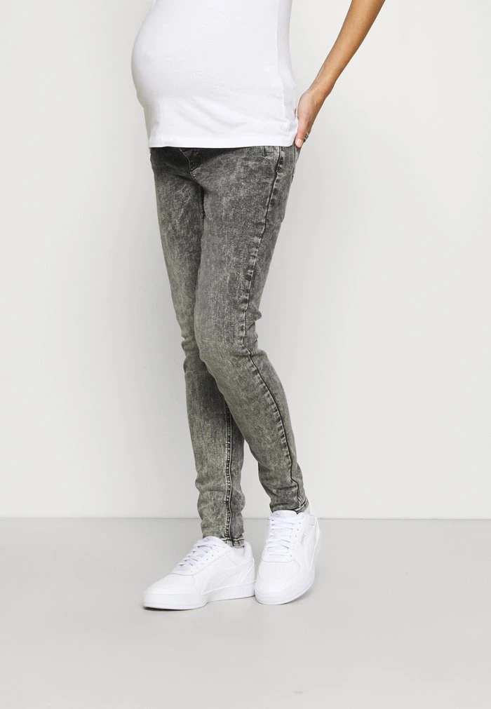 MAMALICIOUS MLUTAH ORGANIC SLIM - Jean Slim - Black Denim