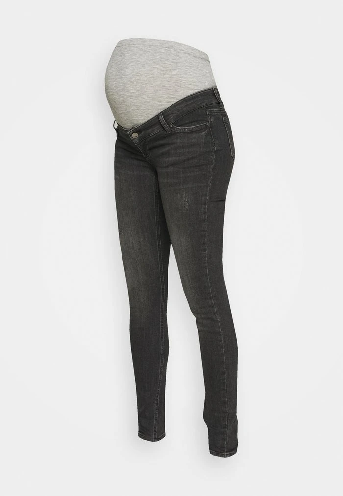 MAMALICIOUS MLSAVANNA ORGANIC - Jeans Skinny - Dark Grey Denim – Image 4
