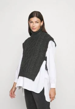 MAMALICIOUS MLSONYA ROLL NECK - Pullover - Dark Grey Melange