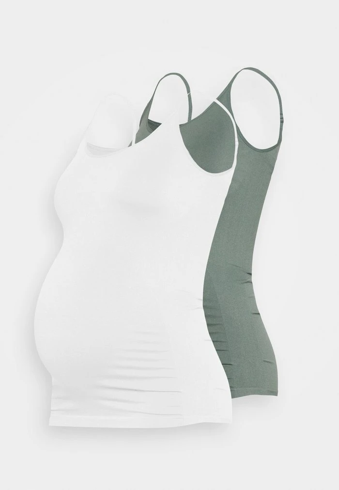 MAMALICIOUS MLHEAL STRAP 2 PACK - Débardeur - Optical Snow