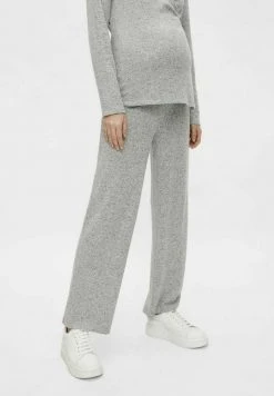 MAMALICIOUS MLMOLLY - Pantalon Classique - Light Grey Melange