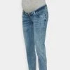 MAMALICIOUS MLTRINITY CROPPED - Jean Slim - Light Blue Denim