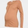 MAMALICIOUS MLNILA LIA - T-shirt à Manches Longues - Mocha Mousse