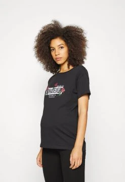MAMALICIOUS MLROSEMARY - T-shirt Imprimé - Black