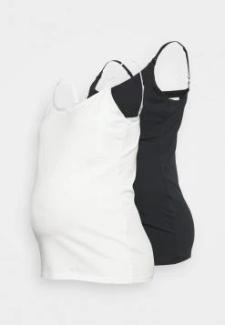 MAMALICIOUS MLKERRIE STRAP 2 PACK - Débardeur - Black/white