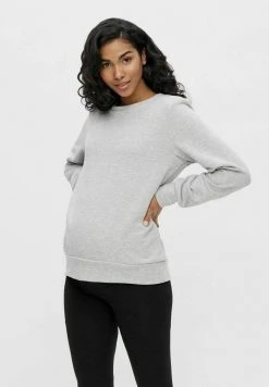 MAMALICIOUS PCMLIOLA - Sweatshirt - Light Grey Melange