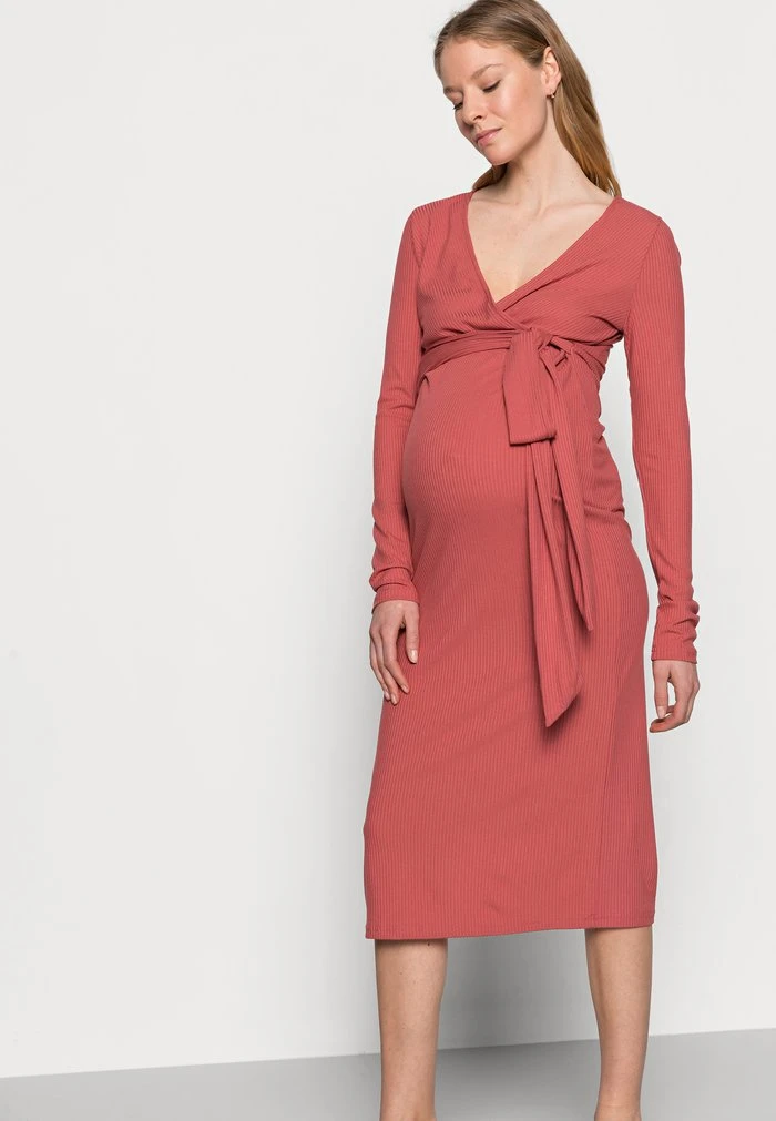 MAMALICIOUS NURSING DRESS - Robe Pull - Dusty Cedar – Image 4