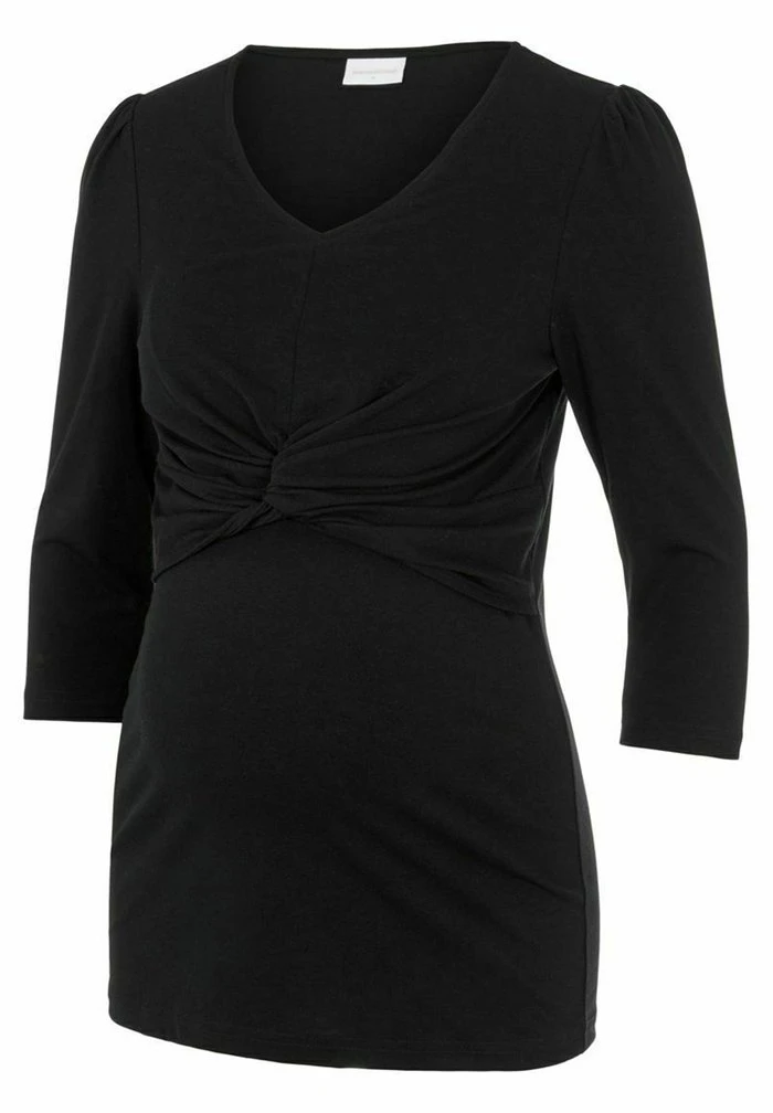 MAMALICIOUS T-shirt à Manches Longues - Black – Image 5