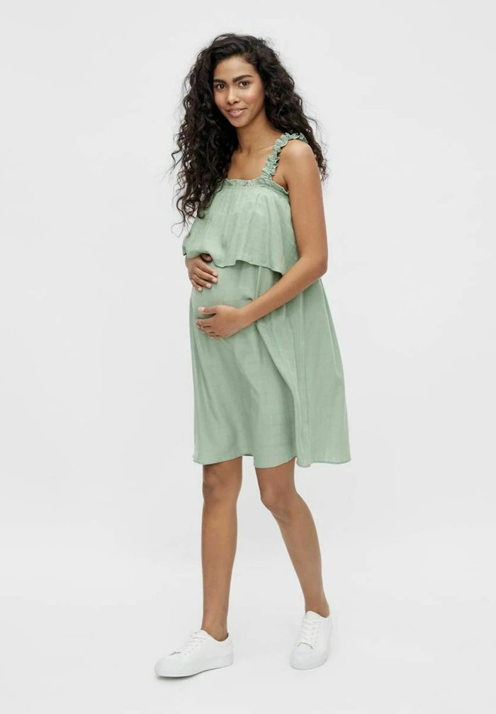 MAMALICIOUS MLBEATE - Robe De Jour - Bottle Green – Image 2