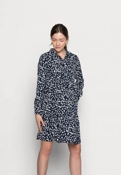 MAMALICIOUS MLGLOMMA SHIRT DRESS - Robe Chemise - Navy Blazer/snow White