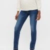MAMALICIOUS MLPLANO STRAIGHT JEANS A - Jean Droit - Dark Blue Denim