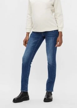 MAMALICIOUS MLPLANO STRAIGHT JEANS A - Jean Droit - Dark Blue Denim