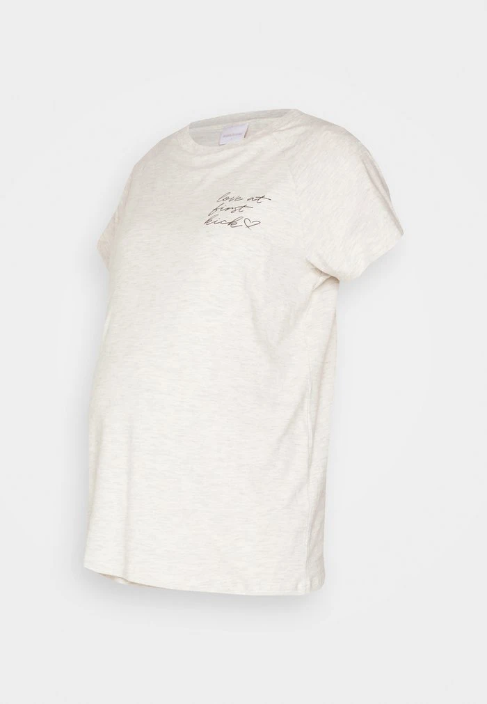 MAMALICIOUS MLKIKY JUNE - T-shirt Imprimé - Oatmeal Melange – Image 6