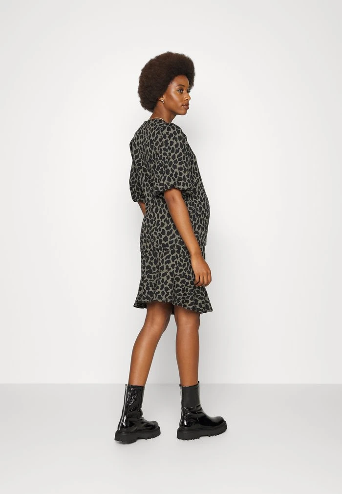 MAMALICIOUS MLGRACIE ABOVE KNEE SKIRT - Jupe Trapèze - Dusty Olive