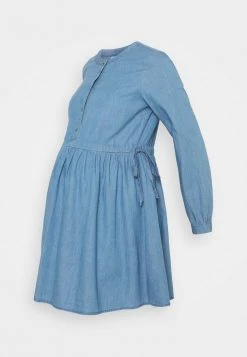 MAMALICIOUS NURSING BLOUSE - Blouse - Light Blue/chambray