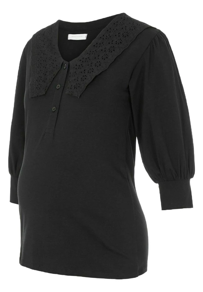 MAMALICIOUS MLDESIREE - T-shirt à Manches Longues - Black – Image 5