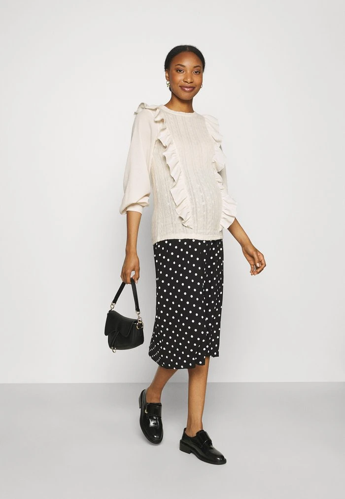 MAMALICIOUS MLCECILIA MIX - T-shirt à Manches Longues - Ecru – Image 2