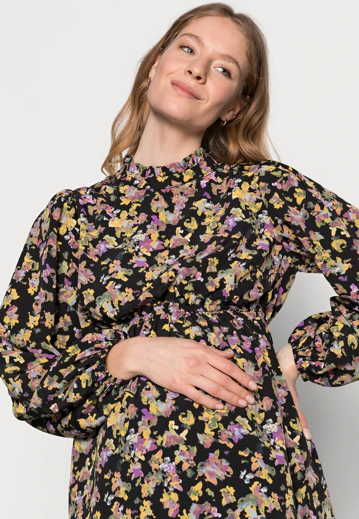 MAMALICIOUS MLEMRA WOVEN TOP - Blouse - Black/snow White/fall Leaf/dewberry – Image 4